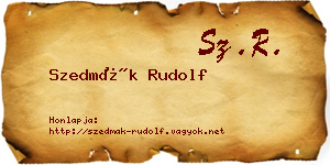 Szedmák Rudolf névjegykártya